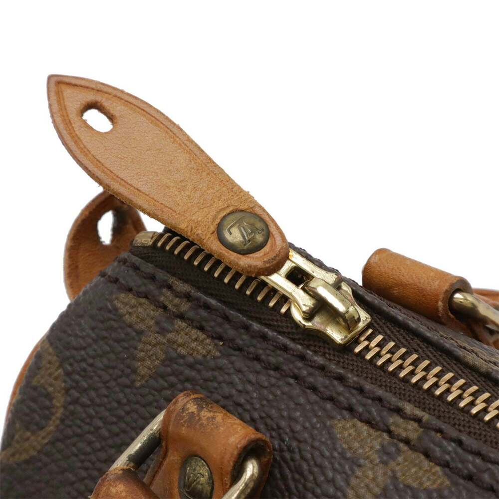 LOUIS VUITTON Brown Monogram Mini Speedy Shoulder Bag - Picture 5 of 10